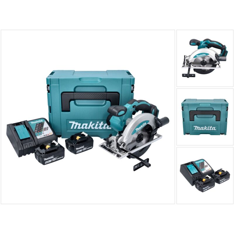 foto del prodotto sega circolare a batteria makita dss 610 rgj 18 v 165 mm 2x batteria 6,0 ah caricabatterie makpac