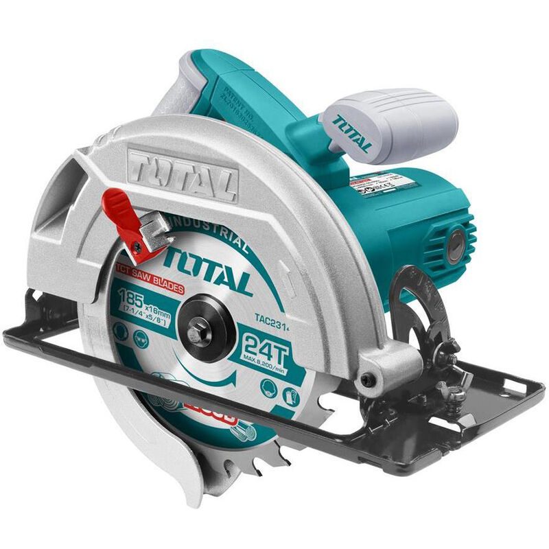 foto del prodotto sega circolare elettrica 1400w seghe troncatrice 185mm impugnatura ergonomica total