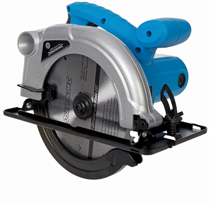 foto del prodotto sega circolare elettrica regolazione lama taglio legno silverline 185mm 1200w