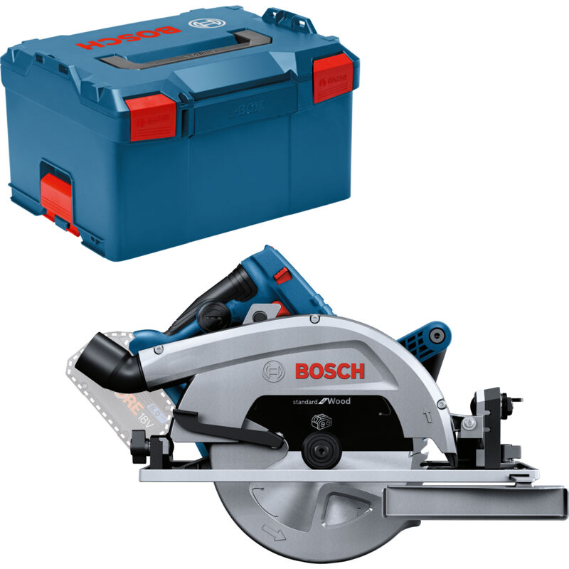 foto del prodotto sega circolare portatile a batteria bosch biturbo gks 18v 68 gc senza batteria senza caricabatterie in l boxx