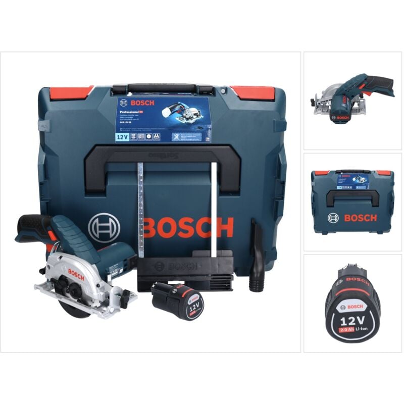 foto del prodotto sega circolare portatile a batteria bosch gks 12v 26 professional 12 v 85 mm 1x batteria 2,0 ah l boxx senza caricabatterie