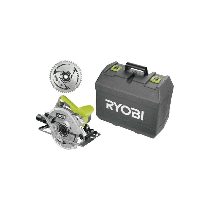 foto del prodotto sega circolare ryobi 1600w 66 millimetri due lame 48 denti rcs1600 k2b