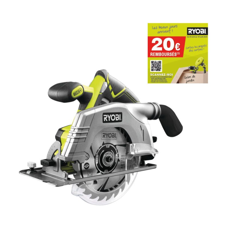 foto del prodotto sega circolare ryobi 18v one senza batteria e caricabatterie r18cs 0
