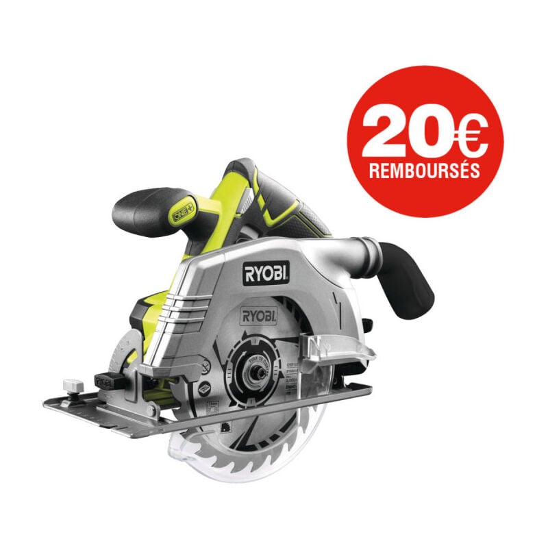 foto del prodotto sega circolare ryobi 18v one senza batteria o caricatore r18cs 0