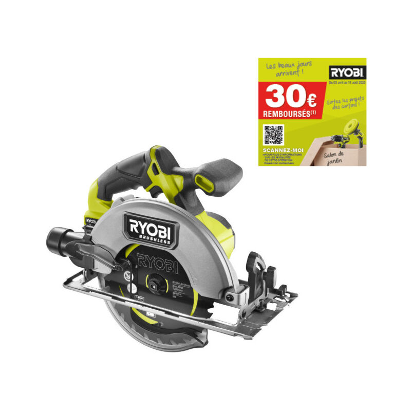 foto del prodotto sega circolare senza spazzole 18v ryobi 184 mm senza batteria n caricatore rcs18bl 0