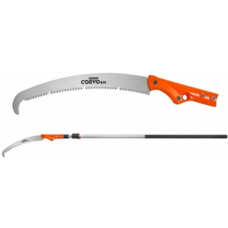 foto del prodotto sega corvo 430 tc con manico telescopico composta da art. 523, 569 stocker