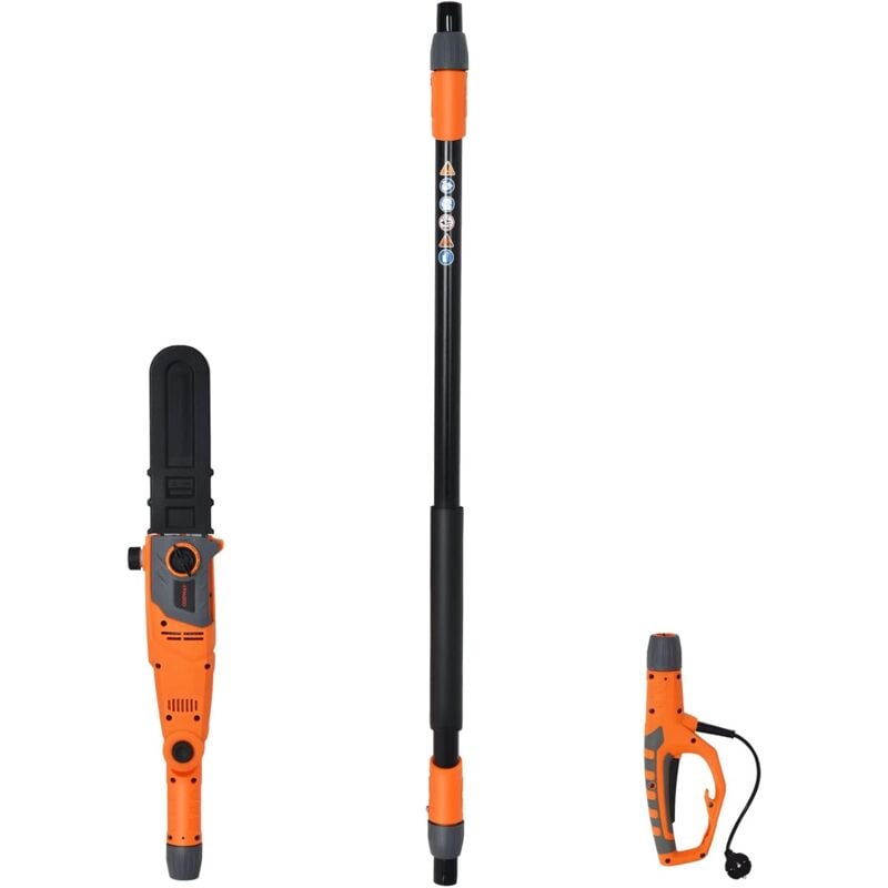 foto del prodotto sega elettrica 212 286 cm, motosega multi angolo, montaggio senza attrezzi, motosega regolabile, motosega telescopica per cortile e giardino,