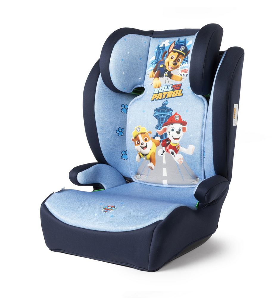 foto del prodotto seggiolino auto paw patrol per bambini con altezza da 100 a 150 cm