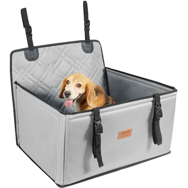 foto del prodotto seggiolino auto per cani taglia piccola, media e grande, carico max. 18kg, seggiolino auto per cani impermeabile, guinzaglio di sicurezza con clip,