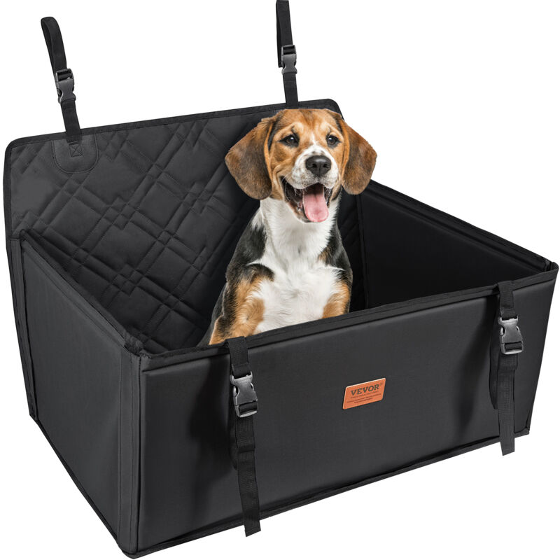 foto del prodotto seggiolino auto per cani taglia piccola, media grande 22 kg, rialzo per cani impermeabile, con telaio di supporto, guinzaglio di sicurezza a clip,
