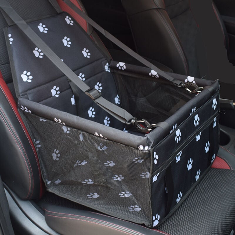 foto del prodotto seggiolino per cani con asta di supporto livellante, seggiolino per auto per cani adatto per animali di piccola e media taglia.