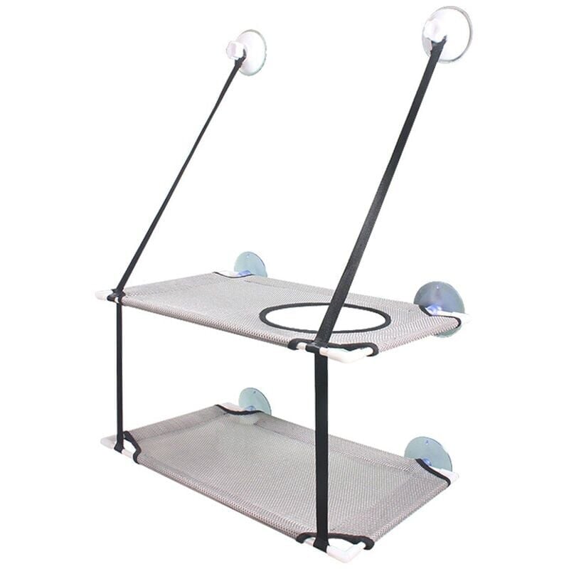 foto del prodotto seggiolino per gatti amaca per gatti sedile per gatti sedile per finestra doppio grande salvaspazio per gatti resistente posatoio di sicurezza