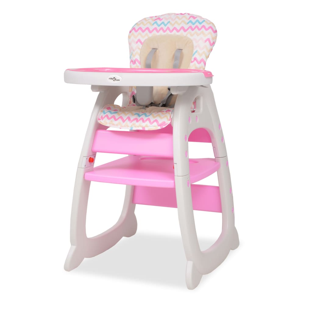 foto del prodotto seggiolone convertibile 3 in 1 con tavolo rosa cod mxl 67264