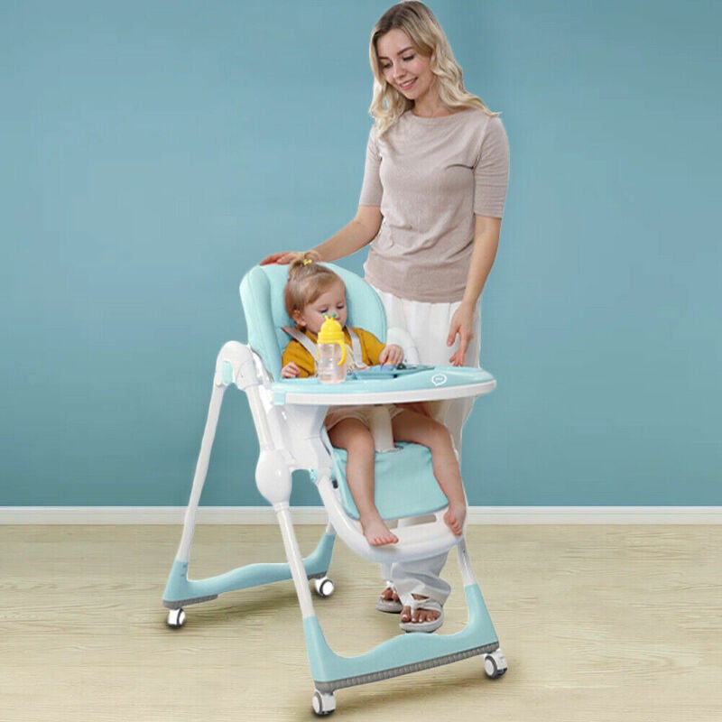 foto del prodotto seggiolone pappa wizy easy 0 36 mesi chiusura salvaspazio e altezza regolabile blu