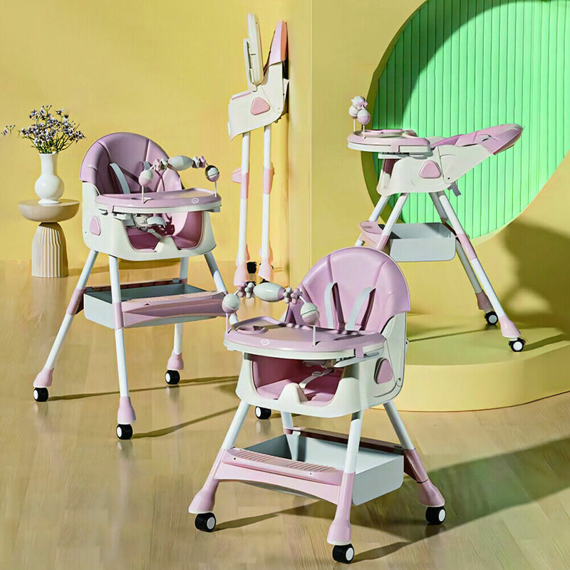 foto del prodotto seggiolone pappa wizy pro 3 in 1 da 0 36 mesi evolutivo con chiusura salvaspazio rosa