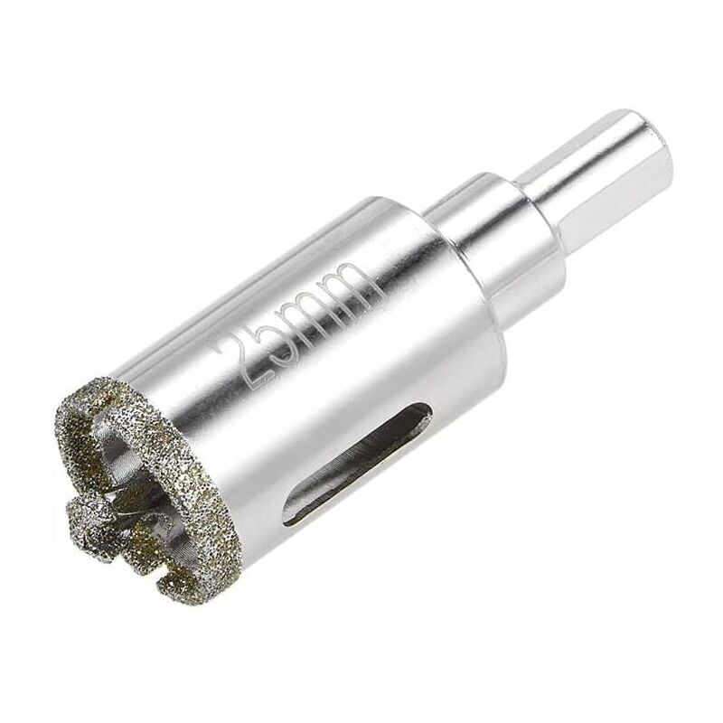 foto del prodotto seghe a tazza diamantate punta da trapano per sega a tazza per vetro con punta pilota centrale per vetro, piastrelle di ceramica 25 mm