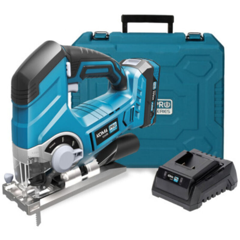foto del prodotto seghetto alternativo 20v koma tools 23 x 21,5cm batteria 2,0ah caricabatterie