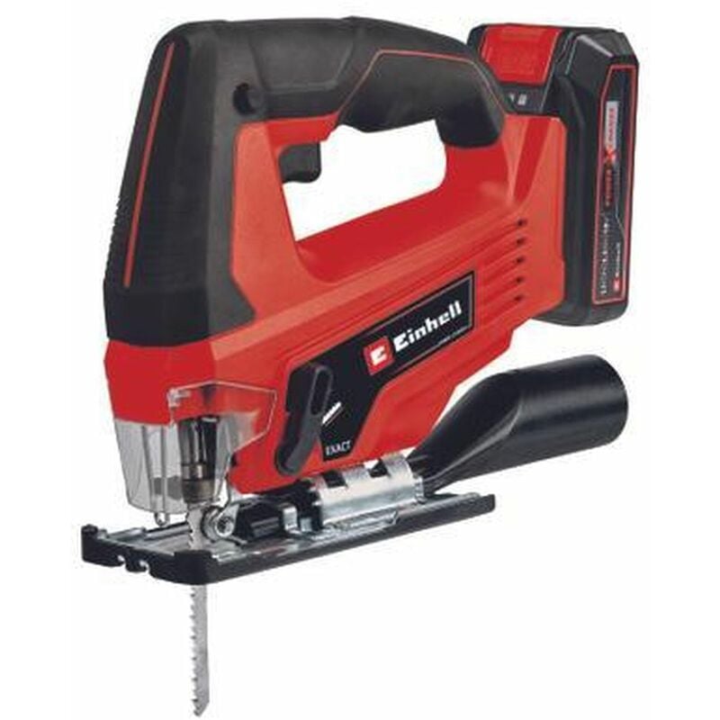 foto del prodotto seghetto alternativo a batteria einhell tc js 18 li 18v 2.5ah rosso 4321228