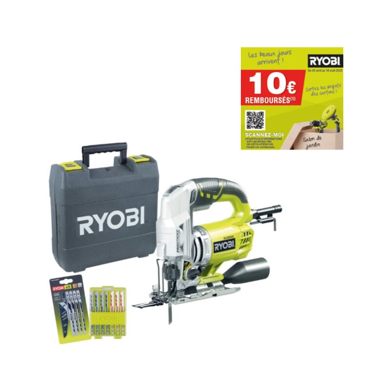 foto del prodotto seghetto alternativo a filo e accessori ryobi 600 w rjs850ka15