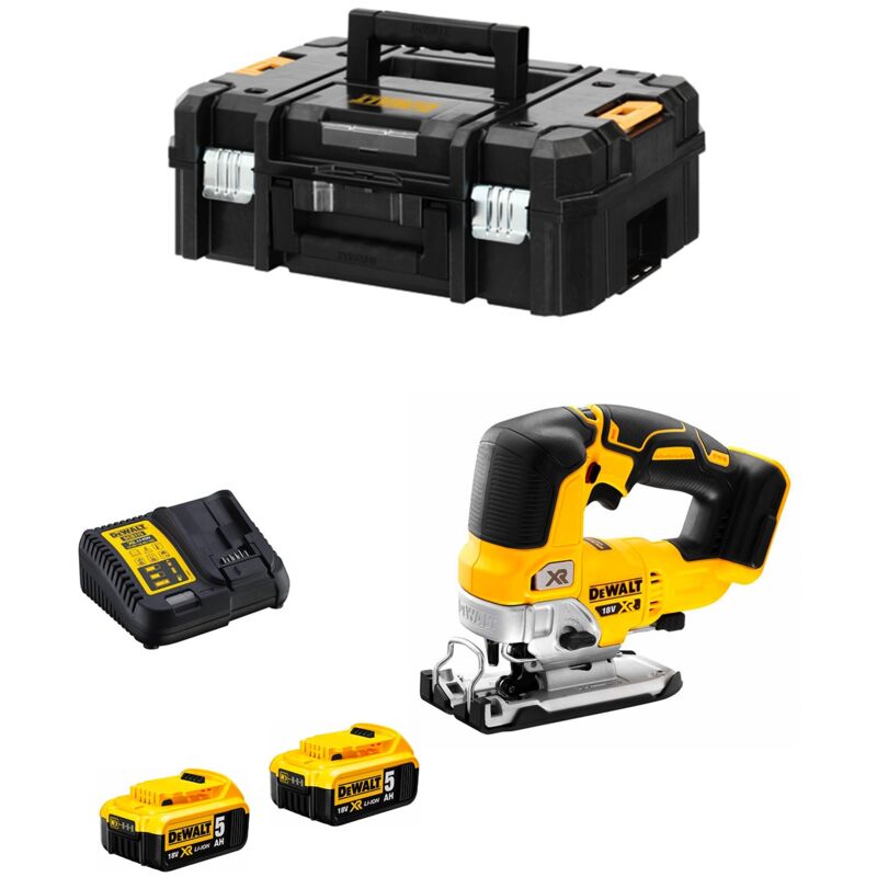 foto del prodotto seghetto alternativo dewalt dcs334p2t 2 x 5,0 ah dcb115 tstak ii 
