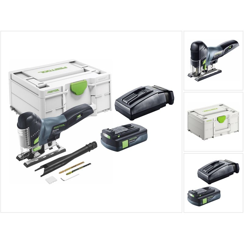 foto del prodotto seghetto alternativo festool carvex psc 420 basic 18 v 120 mm brushless 1x batteria 3,0 ah caricabatterie systainer