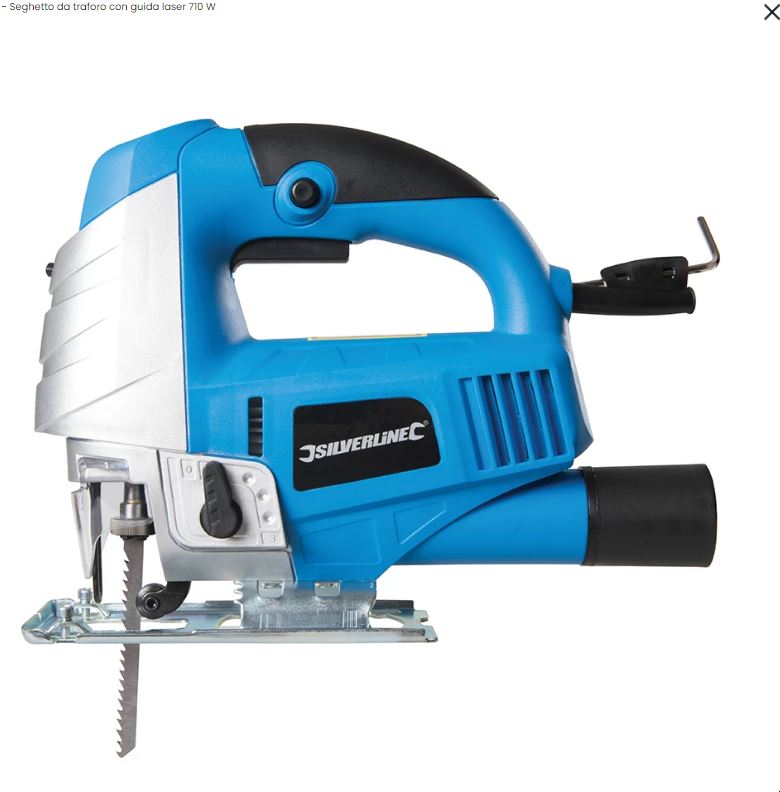 foto del prodotto seghetto silverline alternativo elettrico con laser guida 710w silverline