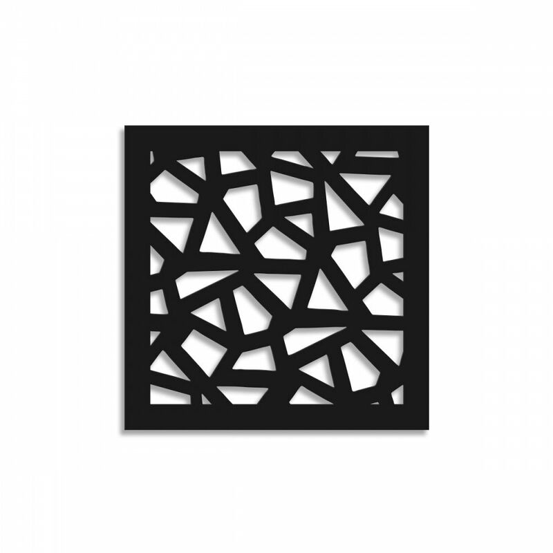 foto del prodotto segmenti pannello in pvc traforato parasole colore nero misura 48x48 cm