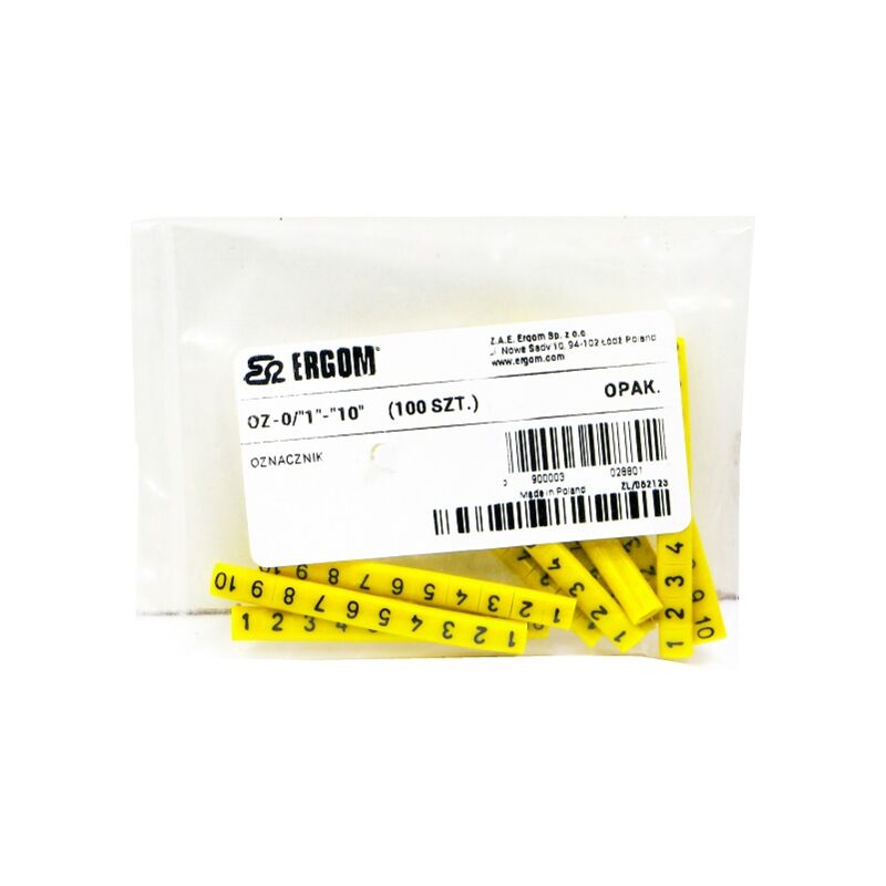 foto del prodotto segnacavi oz 0 1 10 giallo 100 pz