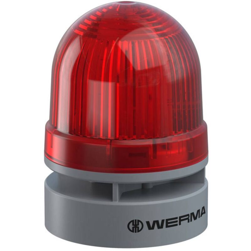 foto del prodotto segnalatore luminoso mini twinlight combi 24vac dc rd 460.110.75 rosso 24 v dc 95 db werma signaltechnik