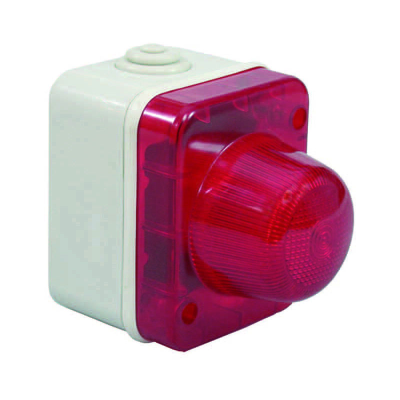 foto del prodotto segnalatore statico a parete rosso mm.64x60x80h. 1580.r 