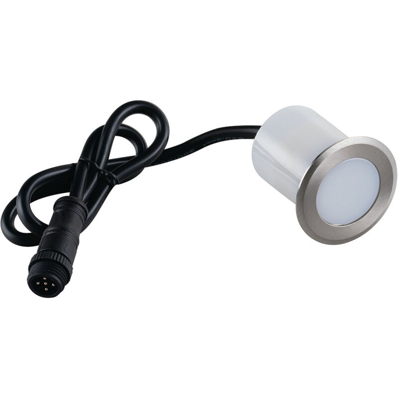foto del prodotto segnapassi sprint acciaio in alluminio 1,5 w 29 lumen4000k luce naturale rgb ip67 ermetico e resistente all acqua fino ad un metro di profondit 