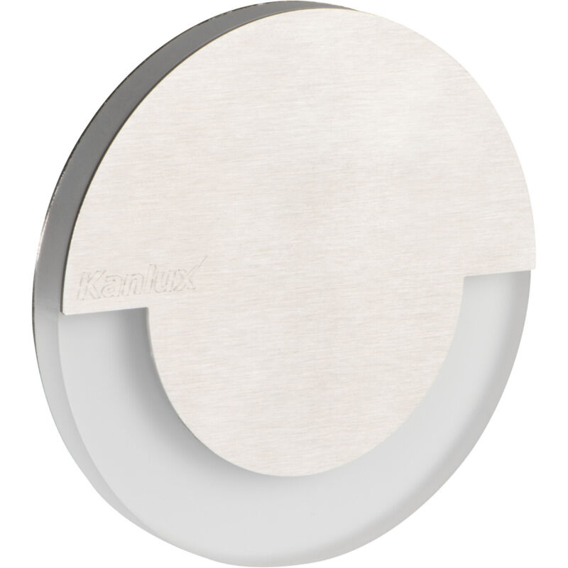 foto del prodotto segnapasso a led sola incasso alluminio bianco caldo foro 60 mm 220 240 volt 1,30 watt