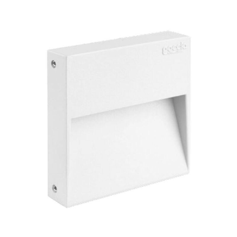 foto del prodotto segnapasso a parete led per esterno goccia stamp 110 4,5w 4000k bianco 5321bi4k