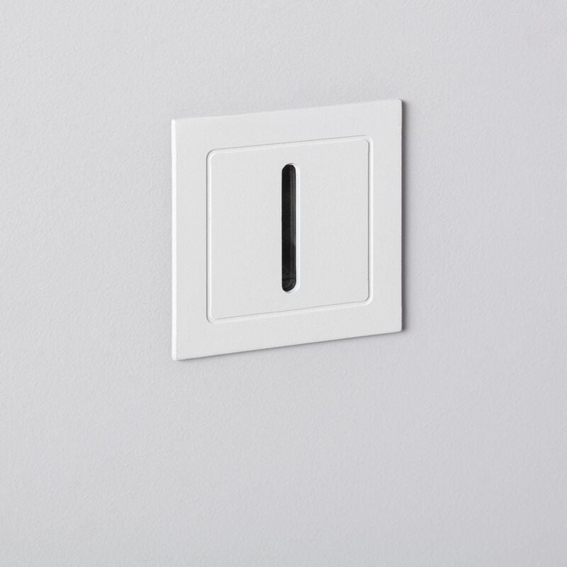 foto del prodotto segnapasso da esterno led 3w da incasso a parete bianco lineare wabi bianco caldo 2700k
