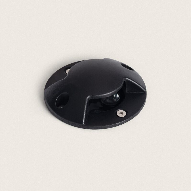 foto del prodotto segnapasso da esterno led 3w incasso a terra gimsha 2l nero 3000k bianco caldo