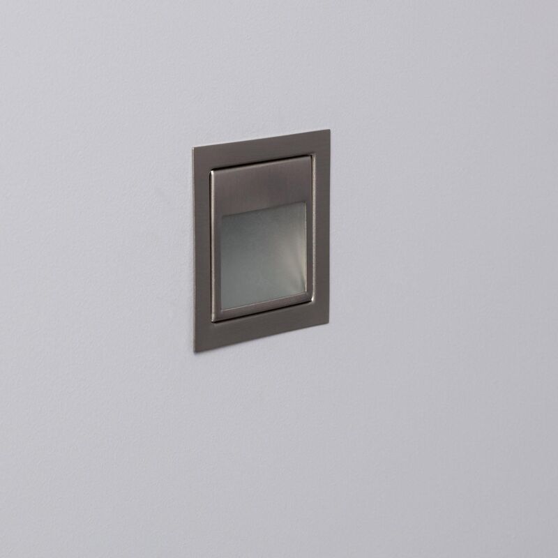 foto del prodotto segnapasso da parete led 1.5w da incasso acciaio larry bianco caldo 3000k