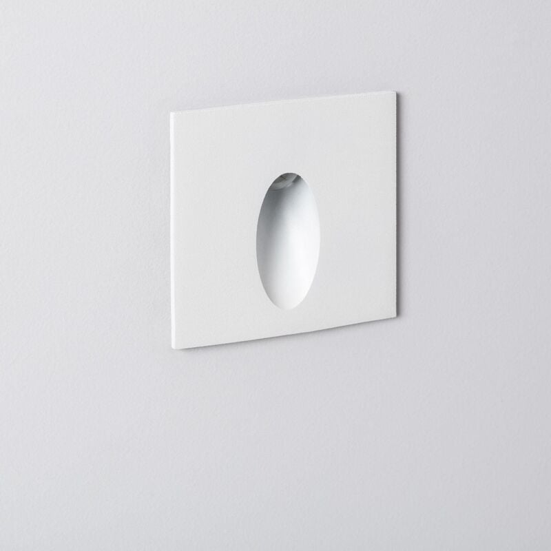 immagine 0 del prodotto segnapasso da parete led 3w in alluminio quadatro ovale wabi bianco bianco caldo 2700k