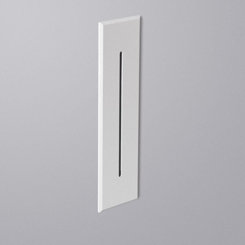 foto del prodotto segnapasso da parete led in alluminio rettangolare per esterni lineare wabi bianco bianco caldo 2700k