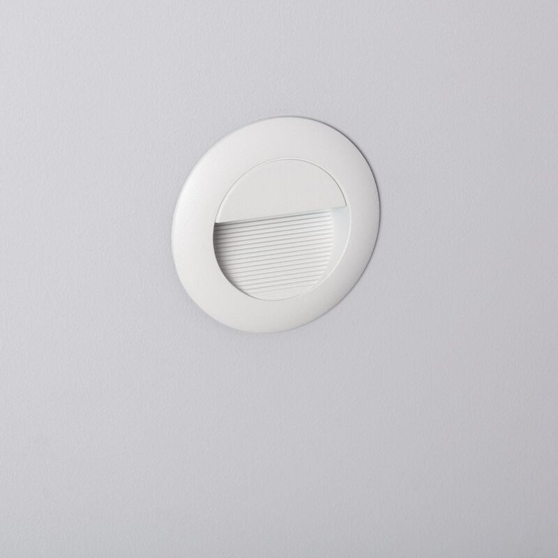 foto del prodotto segnapasso da parete per esterni led 3w in alluminio circolare wabi bianco 2700k bianco caldo