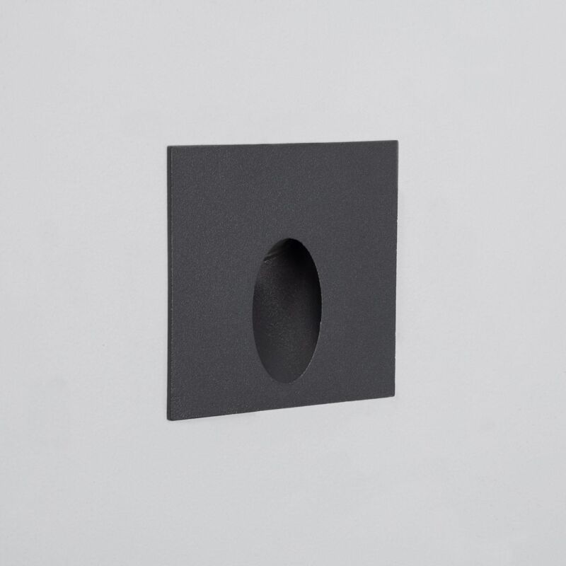 foto del prodotto segnapasso esterni led 3w incasso parete quadrato grigio ellis bianco naturale 4000k
