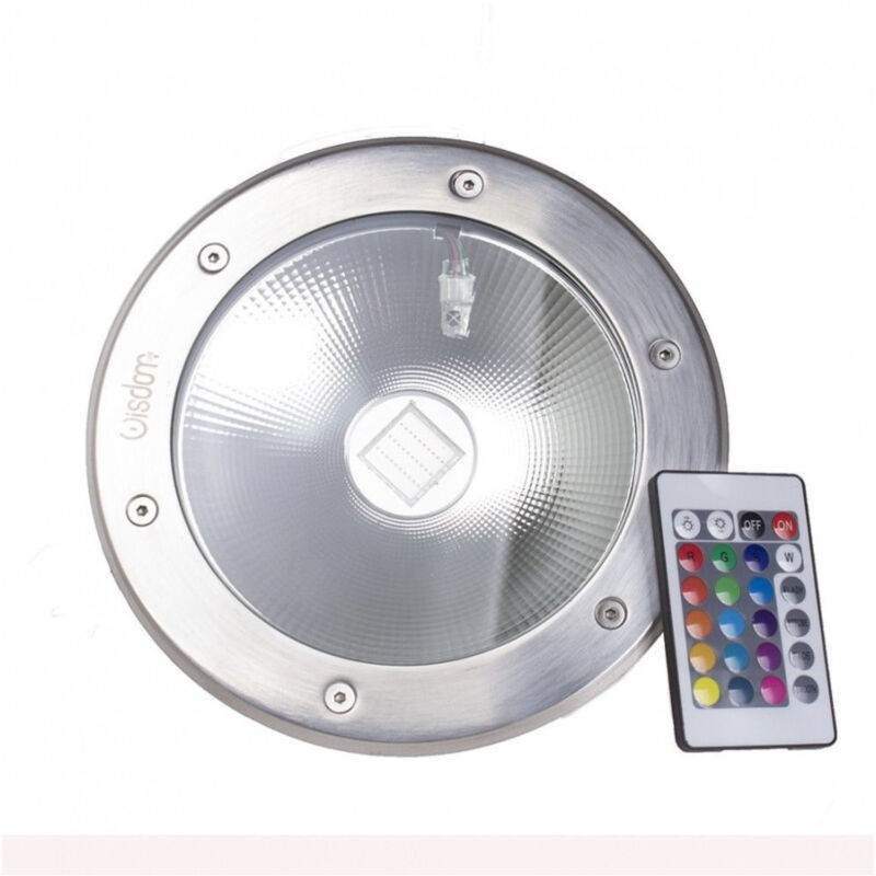 foto del prodotto segnapasso faretto calpestabile led cob rgb 30w ip65 2700 lumen con telecomando trade shop traesio