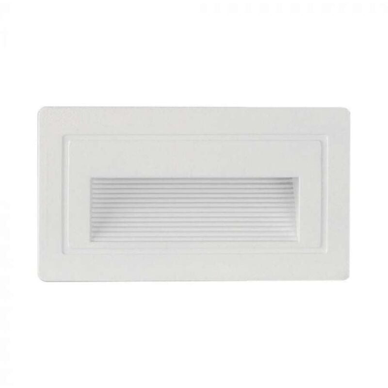 foto del prodotto segnapasso faretto led segnapasso rettangolare montaggio a incasso 3w colore bianco 3000k ip20 v tac