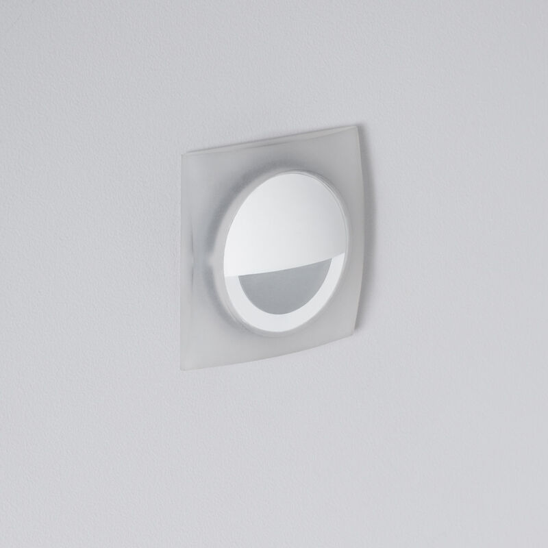 foto del prodotto segnapasso led 3w da incasso a parete circolare bianco bianco caldo 2700k