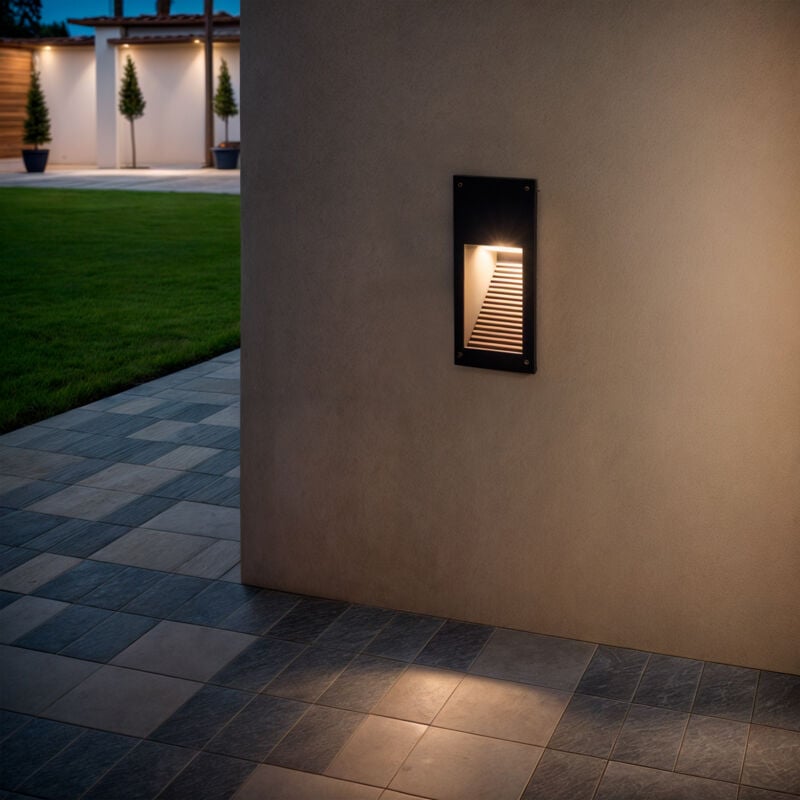 foto del prodotto segnapasso led cooper fnitura grigia 3w ip65 bianco caldo 3000k