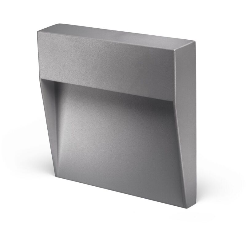 foto del prodotto segnapasso led da parete mod. bilbao 3 colore grigio marina