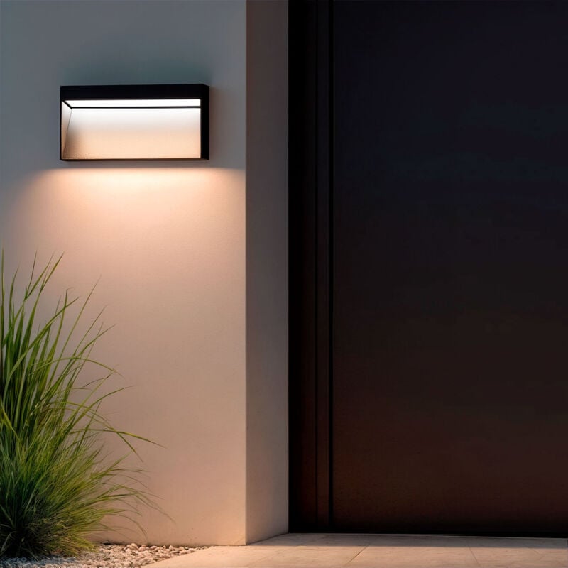 foto del prodotto segnapasso led esterni superficie parete columbia 6w nero 3000k bianco caldo