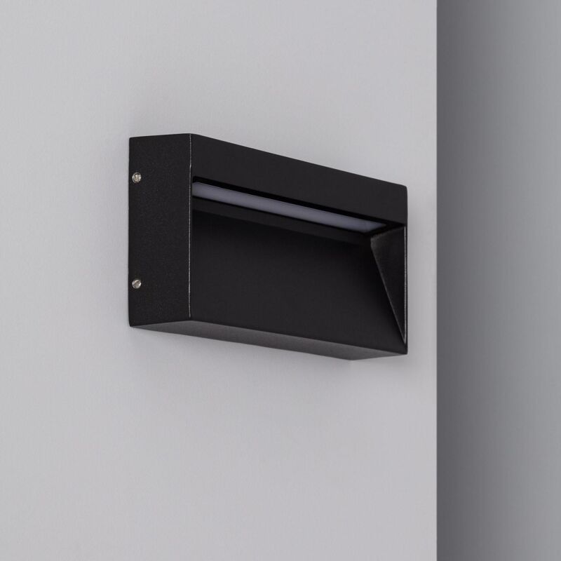 foto del prodotto segnapasso led esterni superficie parete columbia 6w nero bianco caldo 3000k