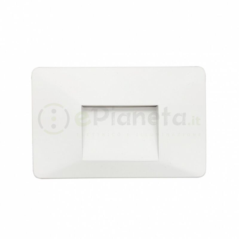 foto del prodotto segnapasso led incasso 3w per cassetta scatola 503 220v applique luce lampada parete bianco nero bianco 6500k