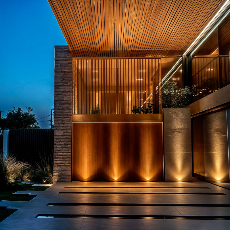 foto del prodotto segnapasso led incasso a terra per esterno 18w solid inox 3000k bianco caldo