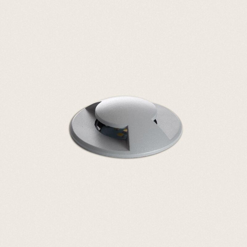 foto del prodotto segnapasso led incasso a terra per esterno 2l 24v dc loto grigio bianco caldo 2700k